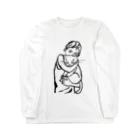 マイマイタケのニャンコ吸っとけ（白猫） Long Sleeve T-Shirt