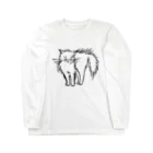 マイマイタケの怒ってます（白猫） Long Sleeve T-Shirt