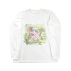 阿部ゆたかの箱ねこ（芝） ロングスリーブTシャツ