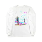 Electrical Babel @ SUZURIのEB-TS001-W "Psychedelic White" Long Sleeve T-Shirt