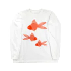 Alba spinaの金魚３匹 ロングスリーブTシャツ