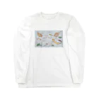 ねこてぃぶの仲良しお魚シリーズとお花 Long Sleeve T-Shirt