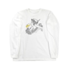 TM-3 Designの名画 × BEER（ミュシャ）黒線画 *文字なしver. Long Sleeve T-Shirt