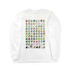 Cody the LovebirdのChubby Bird 鳥さん大集合 Long Sleeve T-Shirt