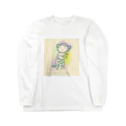 田中ひろみ(usagitv)のゆる仏画「善財童子」 ロングスリーブTシャツ