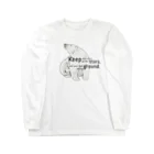 シロクマ商店の見上げるクマ Long Sleeve T-Shirt