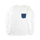 【Chocoa】-チョコア-のチョコア・ポケット: blue Long Sleeve T-Shirt