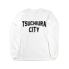 JIMOTOE Wear Local Japanの土浦市 TSUCHIURA CITY ロゴブラック ロングスリーブTシャツ