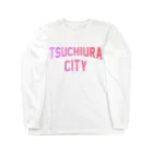 JIMOTOE Wear Local Japanの土浦市 TSUCHIURA CITY ロゴピンク Long Sleeve T-Shirt