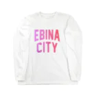 JIMOTOE Wear Local Japanの海老名市 EBINA CITY ロゴピンク Long Sleeve T-Shirt