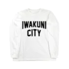JIMOTOE Wear Local Japanの岩国市 IWAKUNI CITY　ロゴブラック ロングスリーブTシャツ