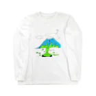 lukanose-kidsのOnl-fsi  ふじさんをみるきょうりゅう Long Sleeve T-Shirt