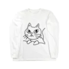 moujiの何かを訴える猫 Long Sleeve T-Shirt