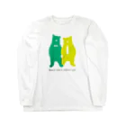 Snuggling！のback each other up! green ロングスリーブTシャツ