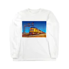 GALLERY misutawoのアメリカ カリフォルニアの黄色い貨物列車 ロングスリーブTシャツ