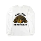 ワイルドデザインのわにシャツ (006) SAVE THE CROCODILES Long Sleeve T-Shirt