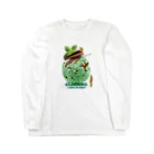 HIGEQLOのClimbing mint chocolate ロングスリーブTシャツ