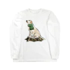 犬グッズの店しえるぶるーのマフラー犬　ラブラドルレトリバー Long Sleeve T-Shirt