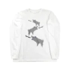NIKORASU GOのユーモアドッグデザイン「ばうわう」（Tシャツ・パーカー・グッズ・ETC） ロングスリーブTシャツ