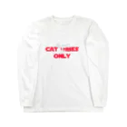BlackbirdのCAT VIBES ONLY red for heroes Long Sleeve T-Shirt