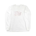 ねず吉🐭のTeacup Kitten  (rose Ver.) ロングスリーブTシャツ