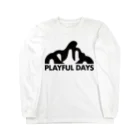 PLAYFUL DAYSの【PLAYFUL DAYS】タコの山 ロゴTシャツ ロングスリーブTシャツ