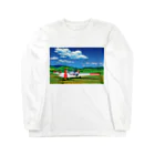GALLERY misutawoの草原の飛行機 ロングスリーブTシャツ