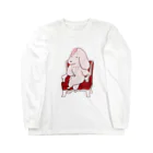 ぷらいべったーの椅子に座ったプードル Long Sleeve T-Shirt