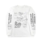 nya-mew（ニャーミュー）のロングコートチワワスリーブTシャツ Long Sleeve T-Shirt