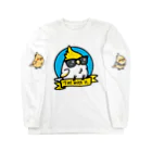 Cody the LovebirdのChubby Bird サングラスをかけたオカメインコ Long Sleeve T-Shirt