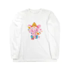 ミウラエツコのHAPPY PINK GANESH Long Sleeve T-Shirt