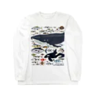 母アパレルのさかなへんの魚シリーズ Long Sleeve T-Shirt