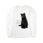 サバミケ、茶トラ、鍵しっぽ。の黒猫大好き Long Sleeve T-Shirt