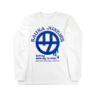 SAUNA JUNKIES | サウナジャンキーズのマルサ（トランスカラー/白) 롱 슬리브 티셔츠