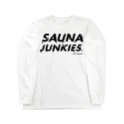 SAUNA JUNKIES | サウナジャンキーズのメルティー・ロゴ（黒プリント) ロングスリーブTシャツ