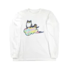 cosmicatiromの五色の雲と二匹の猫 Long Sleeve T-Shirt