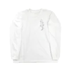 コモチシャチクトカゲのウチの子レオパ塗り絵 ロングスリーブTシャツ