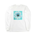 LilacGingerの花のロンT（ブルー）SUZURI限定 Long Sleeve T-Shirt