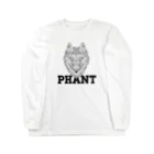 PHANT-ﾌｧﾝﾄ-のウルフ(FD)黒 ロングスリーブTシャツ