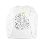  むきむき   地球生活のかんがえごと（くろ） Long Sleeve T-Shirt