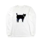 miiyaの三居屋のa piece of animation にじいろの黒ねこ TLSh ロングスリーブTシャツ