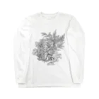 PygmyCat　suzuri店のPygmyCat(黒線ver) Long Sleeve T-Shirt