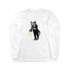 猫Tシャツなどカレラ栂並やりたい放題Tシャツ屋のトランペット猫 Long Sleeve T-Shirt