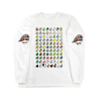 Cody the LovebirdのChubby Bird 鳥さん大集合 ロングスリーブTシャツ