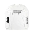 デブ犬画像ショップのSleeping Fat Dog Long Sleeve T-Shirt