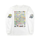 Cody the LovebirdのChubby Bird 鳥さん大集合 Long Sleeve T-Shirt