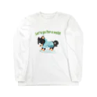 Teal Blue Coffeeのお散歩の時間_BLUE Ver. Long Sleeve T-Shirt