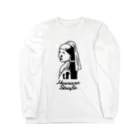 HermannStrasseのイラスト絵画：フェルメールとフトアゴヒゲトカゲ Long Sleeve T-Shirt