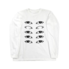 InjectionOfVain(suzuri shop)のOpen Eyes Repetition Long Sleeve T-Shirt