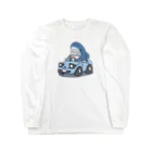 サメ わりとおもいのオープンカーに乗るサメ Long Sleeve T-Shirt